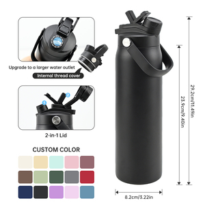 Wholesale Custom Logo Dustproof Vacuum Insulated Coffee <b>Cups</b> 32oz Stainless Steel Tumbler with 2-in-1 Sport Lid and Straw - Product Image 4