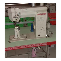 Machine à coudre à double aiguille Golden Wheel 8820 avec alimentation par rouleau pour chaussures