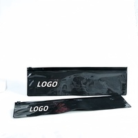 Sacs en plastique noirs de tirette de PVC pour emballer les sacs rectangulaires imperméables d'extension de paquet de perruque de cheveux