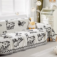 Sarung Sofa Chenille Motif Hewan Kartun Anti Air Anti-statis Dapat Dicuci Anti-selip Anti-cakar Kucing Dapat Dicuci Mesin Cuci Eropa