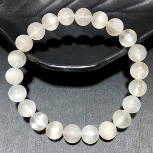 Pulsera de Cristal Natural, Cristal de Roca, Opalo Shunfa con Rutilo, para Hombre y Mujer, Blanca, Imagen Real - Product Image 4