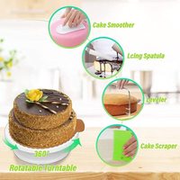 Kit de 406 pièces pour la décoration de gâteaux en plastique avec outils de pâtisserie, douilles de décoration, support tournant et moules à douilles