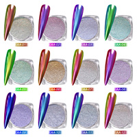 Poudre Pigmentée pour Ongles en Gros, Nouveauté, Décorations Nail Art, Effet Miroir Magique, Poudre à Ongles à Changement de Couleur, Poudre Caméléon