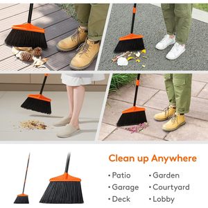 Lifewit 53 \ "Extendable Heavy Duty commerciale arancione scopa per esterni/interni ad angolo domestico per cortile Patio