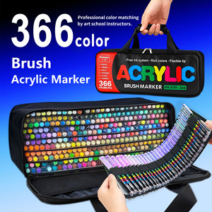 Ensemble de marqueurs acryliques liquides Guangna <span class=keywords><strong>366</strong></span> couleurs, gamme de couleurs complète, stylos à peinture Acuarela Aquarell, kit de papeterie artistique de luxe - Product Image 3