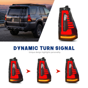 HCMOTIONZ Para <span class=keywords><strong>Toyota</strong></span> 4Runner 2003-2009 Hilux Surf Faros Traseros LED Giro Secuencial Animación DRL Ahumado Claro Par - Product Image 4