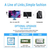 Tout nouveau 24 pouces de haute qualité tout-en-un PC OEM ordinateur avec I3 I5 I7 livraison gratuite écran LCD