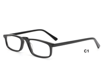 Ventes en gros de lunettes de vue rectangulaires de style rétro simple, montures en acétate de haute qualité unisexes pour lunettes de vue