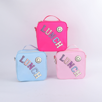 Sac isotherme portable en nylon PEVA avec fermeture éclair, 8 couleurs, étanche et anti-salissures, pour le retour à l'école, organisateur de collations, boîte à lunch isolée pour enfants