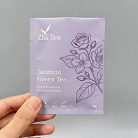 Échantillon d'emballage personnalisé pour sachets de thé vides, sachet anti-humidité à trois soudures latérales, petit format, pour café et thé