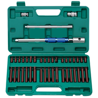 Jeu de 44 clés à douille en T et embouts de tournevis hexagonaux Torx 12 points 1/2 3/8 1/4 Réparation automobile