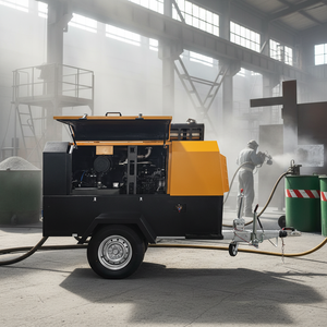 Compresseur d'air industriel mobile diesel à vis robuste pour l'exploitation minière 300 CFM 375 CFM 8 bars - <span class=keywords><strong>Prix</strong></span> - Product Image 2