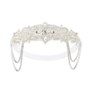 ที่คาดผมประดับพู่ห้อยและคริสตัลสไตล์แฟลปเปอร์ยุค 1920 สำหรับงานแต่งงานสไตล์เกรทแกตสบี้ - Product Image 2