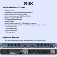 Amplificateur de puissance professionnel en métal 360W X 2 (4 Ohm) 200W X 2 (8 Ohm) Amplificateur de son numérique de classe D à 2 canaux pour enceintes
