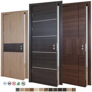 Porte intérieure résidentielle en bois massif de chêne, style européen moderne minimaliste, pour maison - Product Image 1