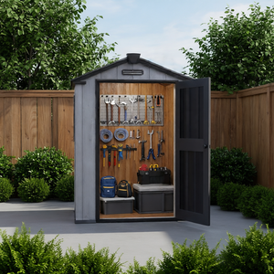 Abri de jardin en résine plastique de 1,2 m à prix d'usine, design moderne et élégant, protection anti-UV et anti-corrosion, pour équipement de patio extérieur - Product Image 2