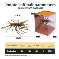 Nouvelle Leurre Souple Artificielle TPE Thunders Style Thorn-Potato 9,5cm 9g, Ver Bionique Multi-Aiguilles pour Bar et Urchin