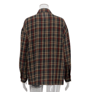 Camicie Vintage Personalizzate all'Ingrosso, <span class=keywords><strong>Camicia</strong></span> <span class=keywords><strong>a</strong></span> <span class=keywords><strong>Quadri</strong></span> da <span class=keywords><strong>Donna</strong></span> in Poliestere e Cotone, Manica Lunga per l'Autunno - Product Image 5