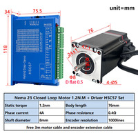 Kit de moteur pas à pas pour imprimante 3D NEMA23 1.2NM/2NM/3NM en boucle fermée