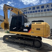 Excavatrice hydraulique d'occasion CAT 320, taille moyenne, robuste, forte capacité de levage, hydraulique fluide, pour travaux de carrière intensifs