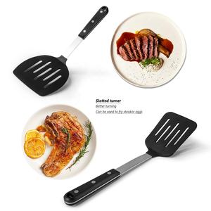 재고 하이 퀄리티 주방 액세서리 POM 핸들 스푼 및 터너 요리 용 내열성 실리콘 용품 - Product Image 6