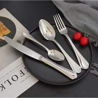 Lot de Couverts de Luxe Écologiques en Acier Inoxydable 304, Personnalisables avec Logo, Finition Miroir Argenté, pour Banquets – Vente en Gros