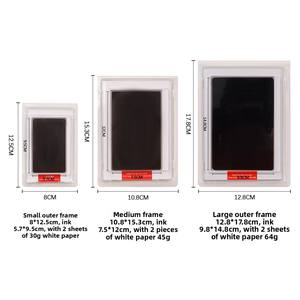 Tampon encreur rectangulaire moderne <span class=keywords><strong>et</strong></span> écologique pour empreintes de pattes de chat <span class=keywords><strong>et</strong></span> de chien, idéal pour la première <span class=keywords><strong>empreinte</strong></span> de main/pied de bébé, sans lavage nécessaire - Product Image 4