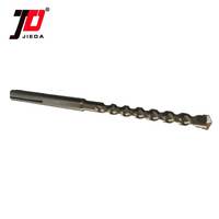 Foret de centrage SDS double cannelure 100 mm, finition argentée, acier 40Cr, pointes en carbure de tungstène YG8, pour perçage à tête croisée/plat, vente en gros