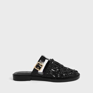Custom Women Shoe Luxury Slingback <strong>Flat</strong> Loafers Shoes Woven Upper Ladies <strong>Mules</strong> Female Casual Shoes Custom <strong>Flat</strong> Slippers - Product Image 6