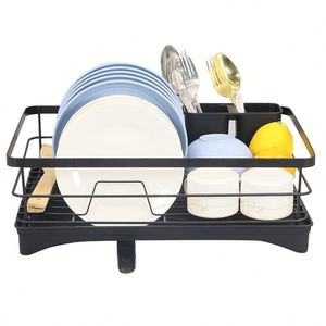 Organizador de Gabinete Bajo Fregadero para Cocina, Novedad, Escurridor de Platos de Acero Inoxidable, Estante Individual para Secar Paños - Product Image 1