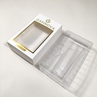 Boîte cadeau haut de gamme écologique réutilisable avec fenêtre en PVC et doublure en éponge, emballage autoportant pour crème contour des yeux et soins de la peau