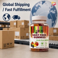 Gummies de fibres végétales 100 % naturelles OEM, mélange prébiotique d'Inuline pour la perte de poids, complément alimentaire à base de plantes pour adultes, nutrition quotidienne