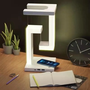 Floating Table Lamp Smart Phone <b>Wireless</b> Charging Levitating LED Desk Lamp Anti-gravity Night <b>Light</b> With 10W <b>Wireless</b> Charger - Product Image 2