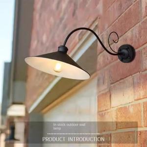 ไฟหน้าติดผนังอลูมิเนียมกันฝนสำหรับลานสวนระเบียงโคมไฟแขนยาวสไตล์อเมริกัน - Product Image 2