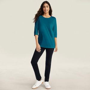 FOXA Pantalon slim taille mi-haute pour femme, coupe droite, en tissu tricoté respirant, motif étoile de mer - Product Image 6