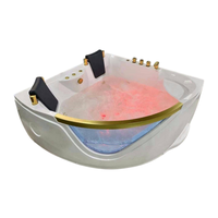 Baignoire balnéo ovale moderne en acrylique pour 2 personnes, 59 pouces, 8 jets, système de contrôle Balboa écologique, bain intelligent pour hôtel/villa/spa