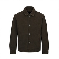 Veste chemise à capuche en toile pour homme, couleur unie, col rabattu, décontractée, hiver, coupe régulière, fermeture éclair simple