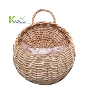 Keico new design rattan high quality rattan hanging plant pot with meticulously details for home decoration for wholesale