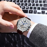 POEDAGAR 1413 Bestseller Herrenuhr Wasserdicht Leuchtend Hohl-Tourbillon Automatische Mechanische Uhr