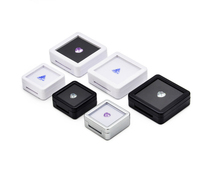 Boîte de rangement portable en plastique pour pierres précieuses, boîte à bijoux en acrylique