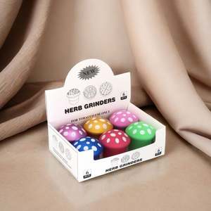 Nouveau produit 2024, moulin à herbes en zinc Bob de 68 mm, 4 pièces, moulin à tabac portable, moulin à tabac en forme de champignon givré - Product Image 1