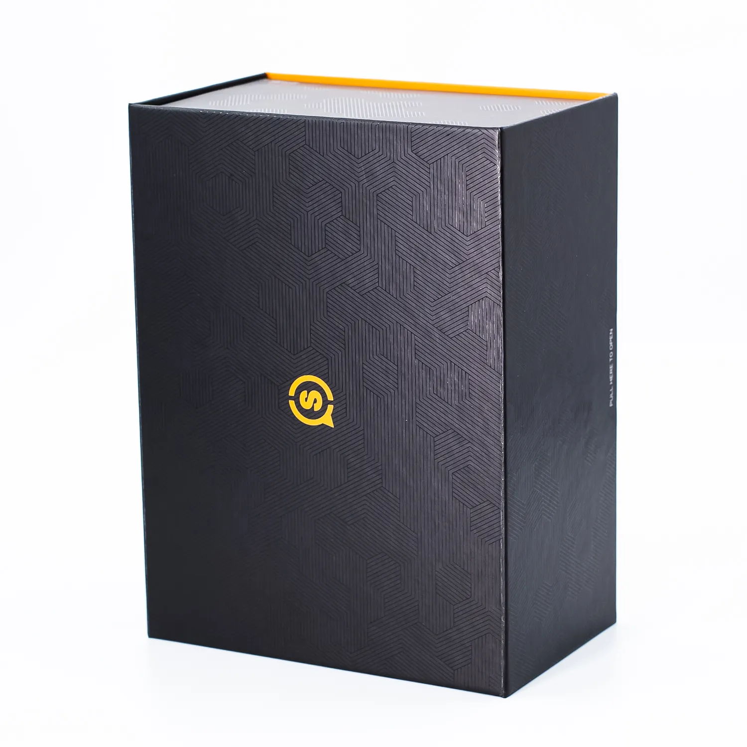 Caja de regalo de papel de embalaje con forma de libro de paquete negro mate de lujo con impresión de logotipo personalizado con tapa magnética