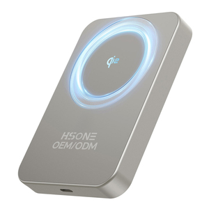 Batterie externe sans fil LS6S7 ultra-fine en alliage d'aluminium magnétique 10000mAh 15W à charge rapide avec écran lumineux portable pour téléphones et tablettes - Product Image 2