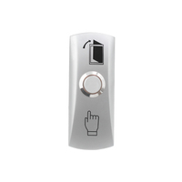 YISTAR E02 12-24V Bouton poussoir de sortie pour contrôle d'accès, montage en surface, en alliage de zinc, pour usage intérieur/extérieur, porte creuse