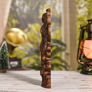 Estatua de la Diosa del Submundo Nórdico Tallada a Mano, Figura Pagana Vikinga de Madera, Decoración Rúnica de Mesa al por Mayor - Product Image 6