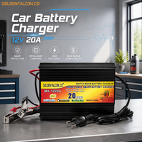 Chargeur de batterie de voiture intelligent 12V 20A, triphasé, universel, pour batterie au plomb de voiture