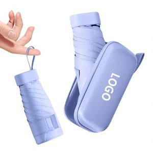 New Mini 5 Folding Flat Handle Umbrella Pocket Size Anti Uv Protection Compact <b>Small</b> Umbrellas for Rain - Product Image 2