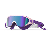 Lunettes de natation colorées en silicone à large champ de vision, étanches, avec lentilles en PC anti-fuite, pour enfants, pour les sports nautiques