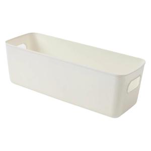 White Rectangle Plastic <b>Storage</b> Bins Stackable <b>Kitchen</b> Organization <b>Boxes</b> For Snacks Socks Minimalist Design - Product Image 5