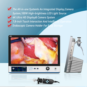 Système d'endoscopie vétérinaire tout-en-un 4K UHD, unité d'imagerie médicale portable, source de lumière LED, écran tactile LCD 15,6 pouces, stockage USB - Product Image 1